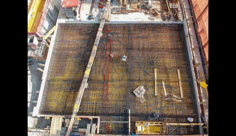 Bewehrungsabnahme, Baustellenansicht