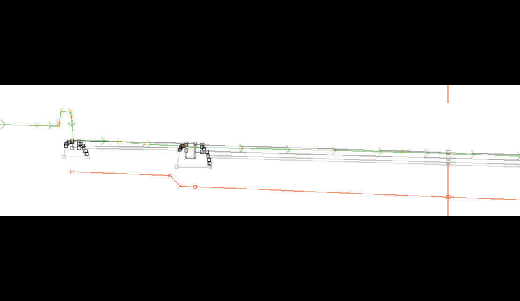 Regelquerschnitt mit Bestand, CAD iTWO civil.