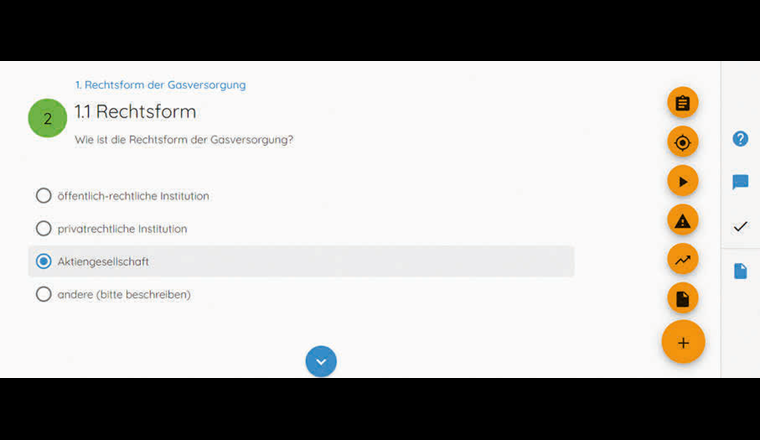 Multiple-Choice-Fragen beantworten und weitere Aktionen starten.