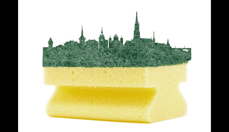 Schwammstädte saugen Regenwasser auf wie ein Schwamm. (Bild angepasst von 123RF.com)