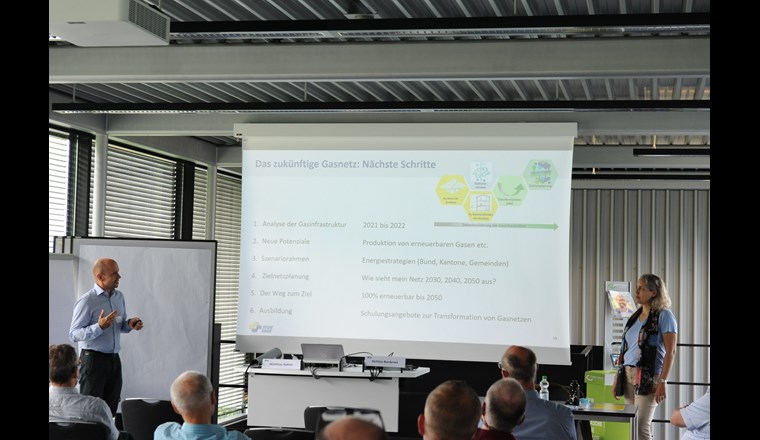 Präsentation aus dem Fachbereich Wasserstoff (© SVGW)