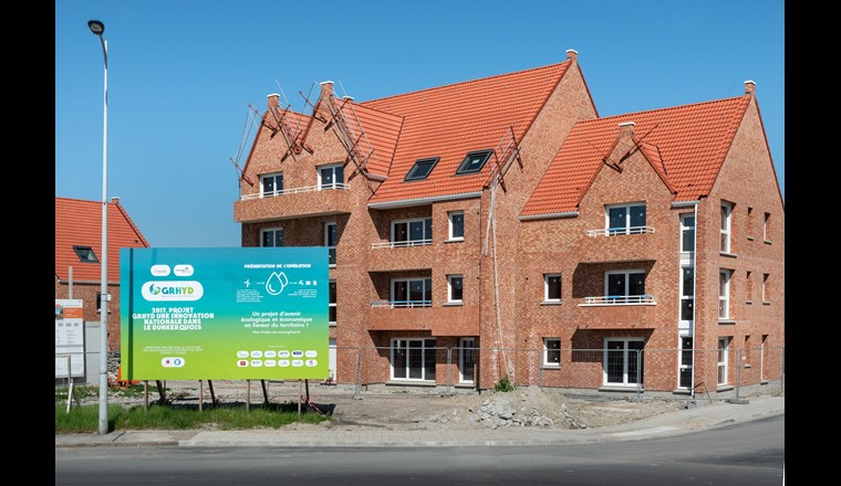 Fig. 7 Nouveau quartier «Le Petit Village» alimenté en mélange gaz naturel et hydrogène pendant l’expérimentation GRHYD.