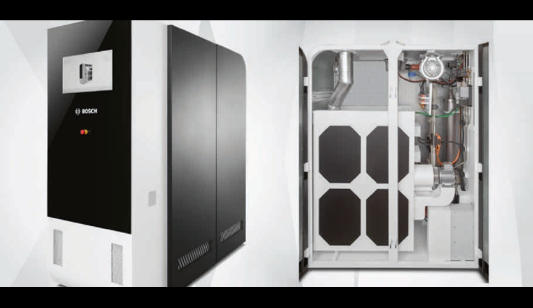 FOGA-Projekt «Wasserstoff in Gebäuden»: Mittels Literaturstudie und Abklärungen durch einen Brandschutzexperten erörterte die Envenion GmbH zusammen mit dem SVGW den Handlungsbedarf der Gasbranche, um Wasserstoff im Wärmemarkt in Wohngebäuden und Gewerbe technisch sicher zu realisieren. (© Bosch)