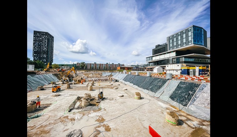 Die Baustelle von «co-operate» in Dübendorf. (Bild: Empa)
