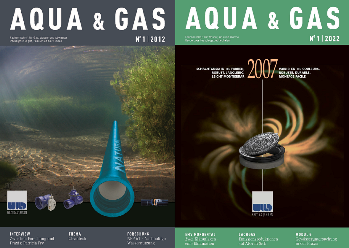 Vor zehn Jahren erschien die erste Ausgabe von Aqua & Gas!  Das Vereinsorgan des SVGW und VSA hat sich in dieser Zeitspanne als feste Grösse in der Fachmedienlandschaft etabliert.