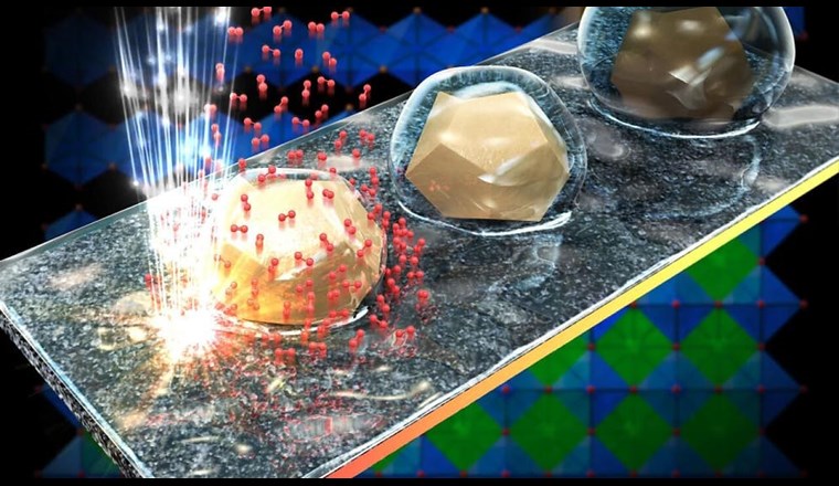 Illustration des Vorgangs, bei dem eine Oberfläche zwischen wasserabweisend und benetzbar hin- und herschaltet. (Bild: © S. Yoon, TH Shen, V. Tileli, EPFL)